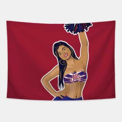 Kelly Kapowski Buffalo Bills Cheerleader Tapestry Official Cheerleading Merch