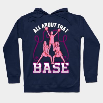 All About That Base Cheer Fun Cheerleader Gifts Ch Hoodie Official Cheerleading Merch