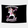 Magical Cute Dabbing Unicorn Cheer Funny Cheerlead Tapestry Official Cheerleading Merch