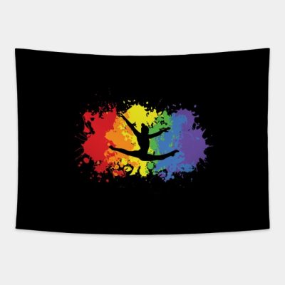 Rainbow Gymnast Splatter Tapestry Official Cheerleading Merch