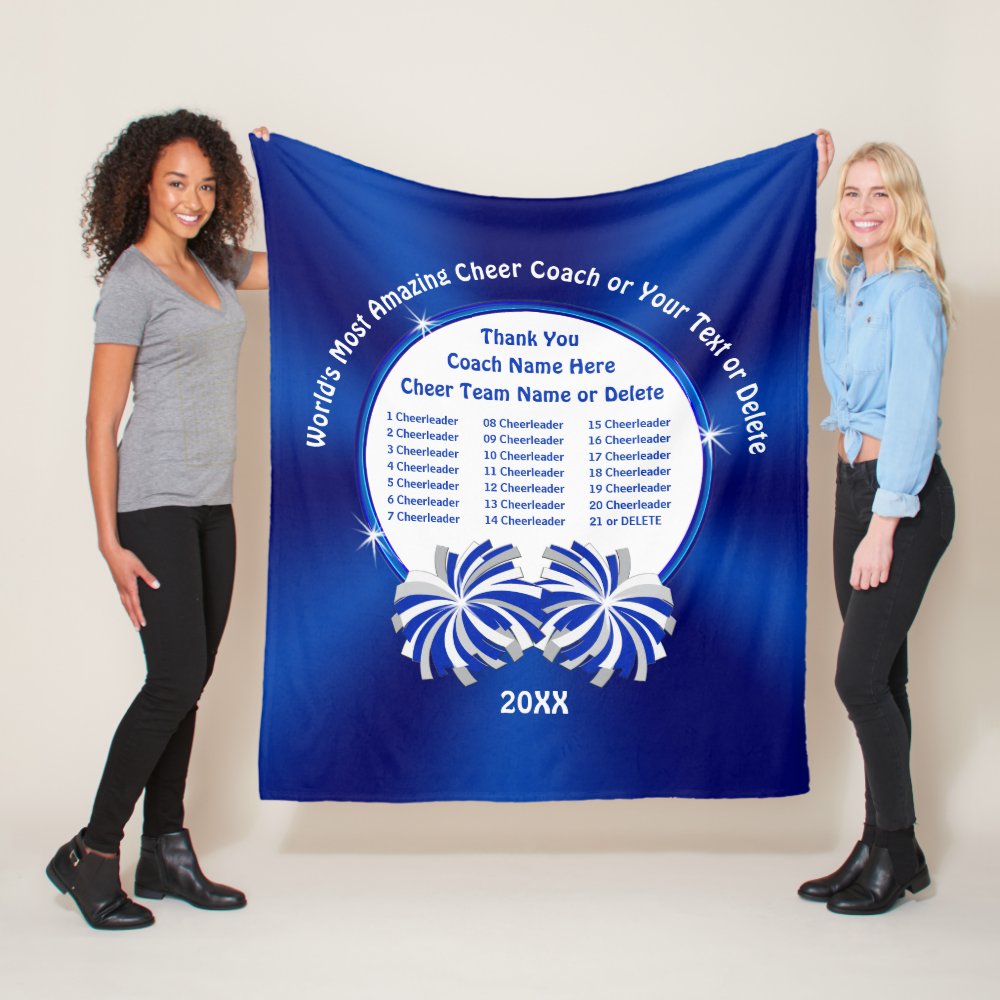 all cheerleaders names cheerleading coach gifts fleece blanket - Cheerleading Gifts