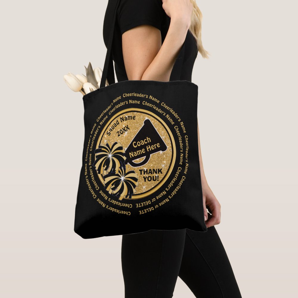 black gold cheer coach tote bags all cheerleaders rf51bcc4c2c684799a49b1212bdc1fbd4 eehl5 8byvr 1000 - Cheerleading Gifts