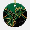 cheerleader green black and gold ceramic ornament r02f1fc4c3cb14c35befc953e93111b40 x7s2y 8byvr 1000 - Cheerleading Gifts