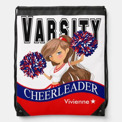 cheerleader team colors red navy drawstring bag rfc31540109f645ed820b33cc5d17bccf zffcx 1000 - Cheerleading Gifts
