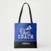 cute cheer coach personalized royal blue and black tote bag r75a4b5aa8a3449eb858f3c2b0870a451 6kcf1 1000 - Cheerleading Gifts