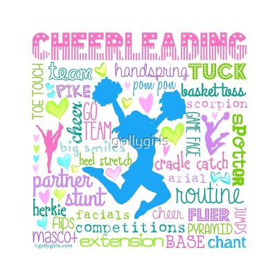 Pastel Cheerleading Typography Tote Bag Official Cheerleading Merch