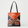 orange black white cheerleader design tote bag r7c79c6d012a046feb30245e462872e32 6kcf1 1000 - Cheerleading Gifts