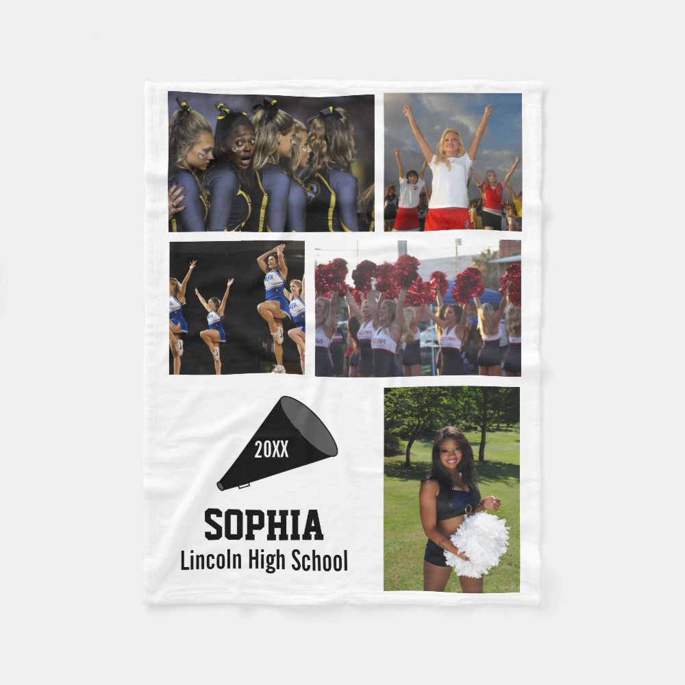 personalized cheerleader 5 photo collage name year fleece blanket rf5344759b71c44c3bd92797e37ba9e71 zkhkh 1000 - Cheerleading Gifts