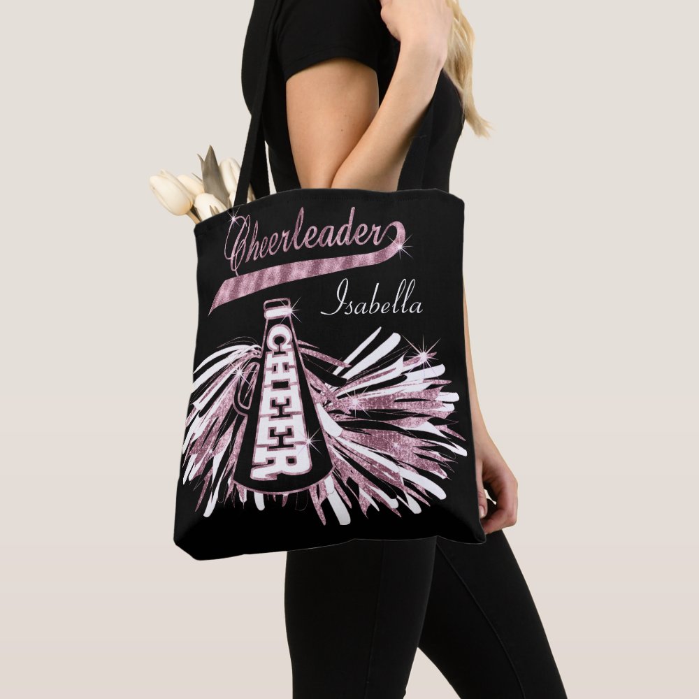 pink black white glitter cheerleader design tote bag r9190168a05e34565a71b6924e08d9215 eehl5 8byvr 1000 - Cheerleading Gifts