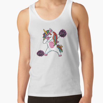 Magical Cute Dabbing Unicorn Cheer Funny Cheerleading Tank Top Official Cheerleading Merch