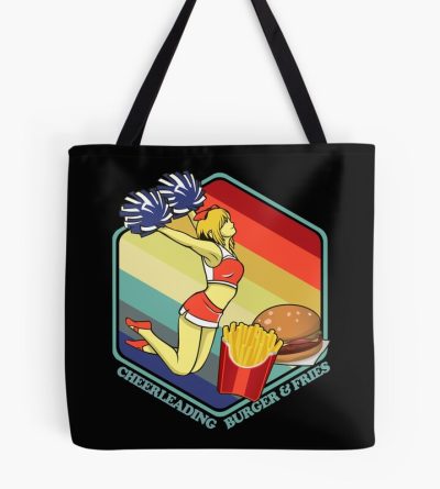 Cheerleading Fastfood Fries Burger Cheerleader Tote Bag Official Cheerleading Merch