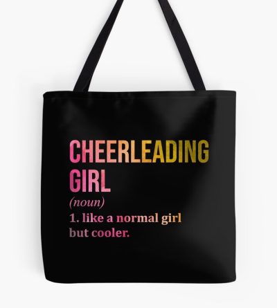 Cheerleading Girl Definition In Watercolor Tote Bag Official Cheerleading Merch