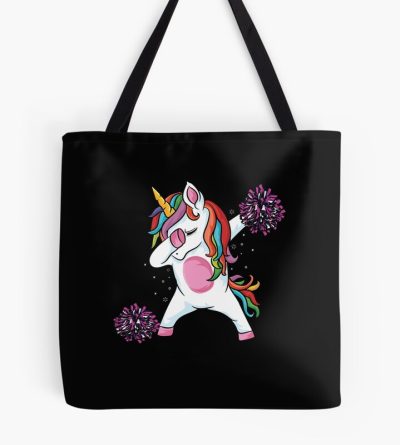 Magical Cute Dabbing Unicorn Cheer Funny Cheerleading Tote Bag Official Cheerleading Merch