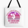 Education Is Important But Cheerleading Is Importanter Tote Bag Official Cheerleading Merch