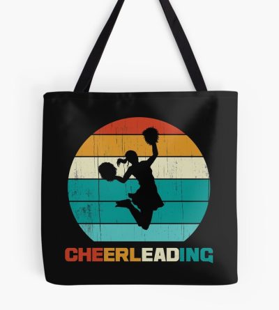 Vintage Retro Cheerleading: Best Funny Gift For Cheerleading Lovers Tote Bag Official Cheerleading Merch