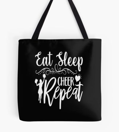 Eat Sleep Cheer Repeat - Cheerleading Tote Bag Official Cheerleading Merch