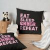 Eat Sleep Cheer Repeat Throw Pillow Official Cheerleading Merch