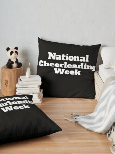 National Cheerleading Week Gifts, National Cheerleading Day Gifts Throw Pillow Official Cheerleading Merch