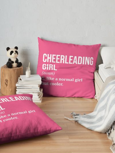 Cheerleading Girl Definition For Women Throw Pillow Official Cheerleading Merch