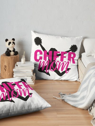 Cheer Mom Cheerleading Girl Saying Throw Pillow Official Cheerleading Merch