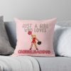 Just A Girl Who Loves Cheerleading. Throw Pillow Official Cheerleading Merch