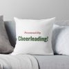 Powered By Cheerleading Throw Pillow Official Cheerleading Merch