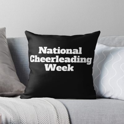 National Cheerleading Week Gifts, National Cheerleading Day Gifts Throw Pillow Official Cheerleading Merch