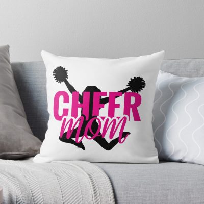 Cheer Mom Cheerleading Girl Saying Throw Pillow Official Cheerleading Merch