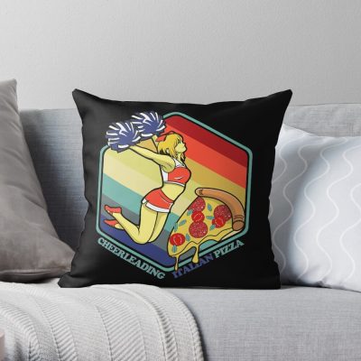 Cheerleading Pizza Cheerleader Throw Pillow Official Cheerleading Merch