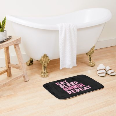 Eat Sleep Cheer Repeat Bath Mat Official Cheerleading Merch