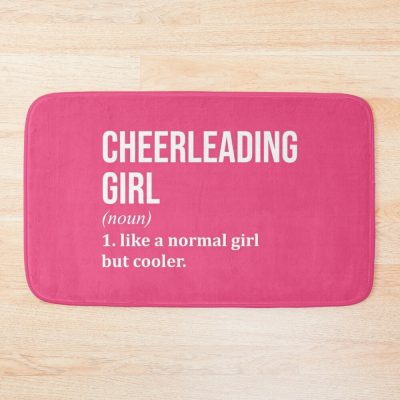 Cheerleading Girl Definition For Women Bath Mat Official Cheerleading Merch