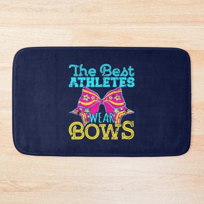 Cheerleading The Best Athletes Wear Bows Bath Mat Official Cheerleading Merch