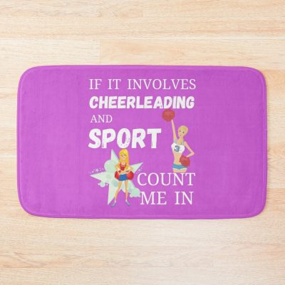 Cheerleading Sport T-Shirt Design Bath Mat Official Cheerleading Merch