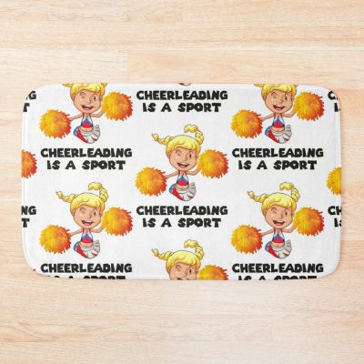 Cheerleading Is A Sport - Cheerleading College Bath Mat Official Cheerleading Merch