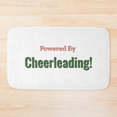 Powered By Cheerleading Bath Mat Official Cheerleading Merch