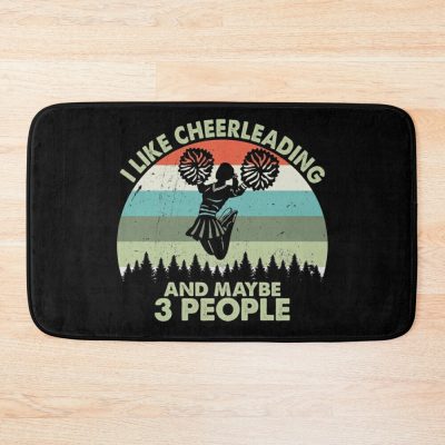 Cheerleading Lover Funny Gift Idea I Like Hobby Bath Mat Official Cheerleading Merch