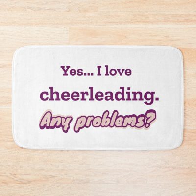 I Love Cheerleading Bath Mat Official Cheerleading Merch