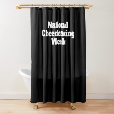 National Cheerleading Week Gifts, National Cheerleading Day Gifts Shower Curtain Official Cheerleading Merch