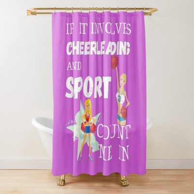 Cheerleading Sport T-Shirt Design Shower Curtain Official Cheerleading Merch