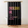 Cheerleading Girl Funny Saying In Watercolor Shower Curtain Official Cheerleading Merch