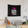 Blood Sweat And Cheers Cheerleading Cheerleader Sports Team Tapestry Official Cheerleading Merch