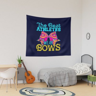 Cheerleading The Best Athletes Wear Bows Tapestry Official Cheerleading Merch