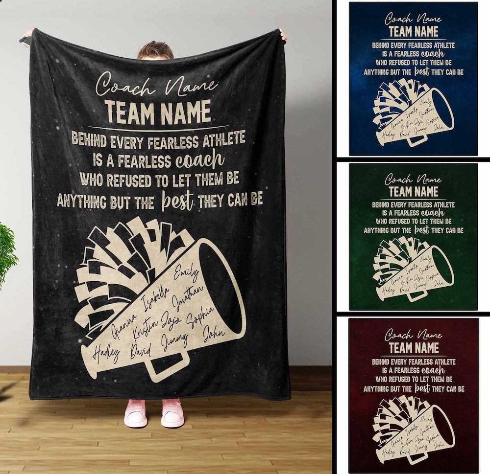 Personalized Cheerleading Coach Gifts 2023 Blanket