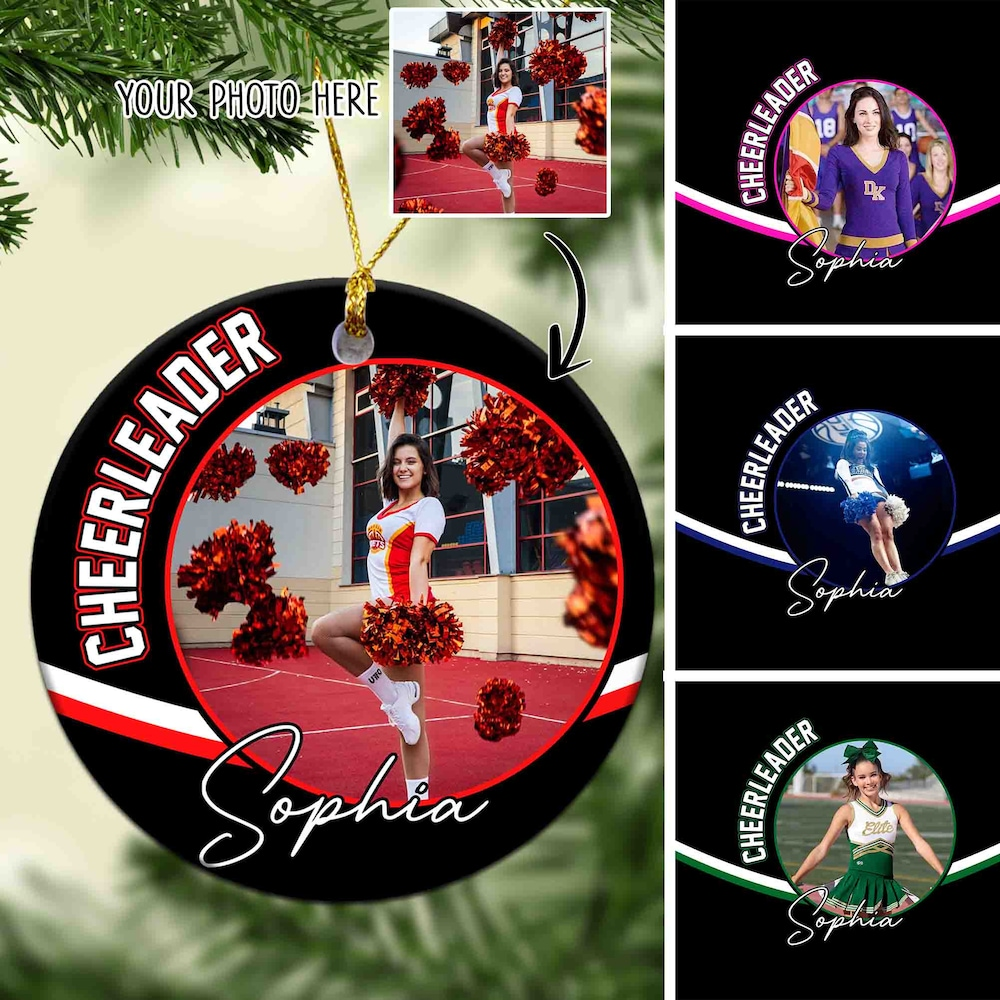 Personalized Cheerleading Women Gifts Ornament