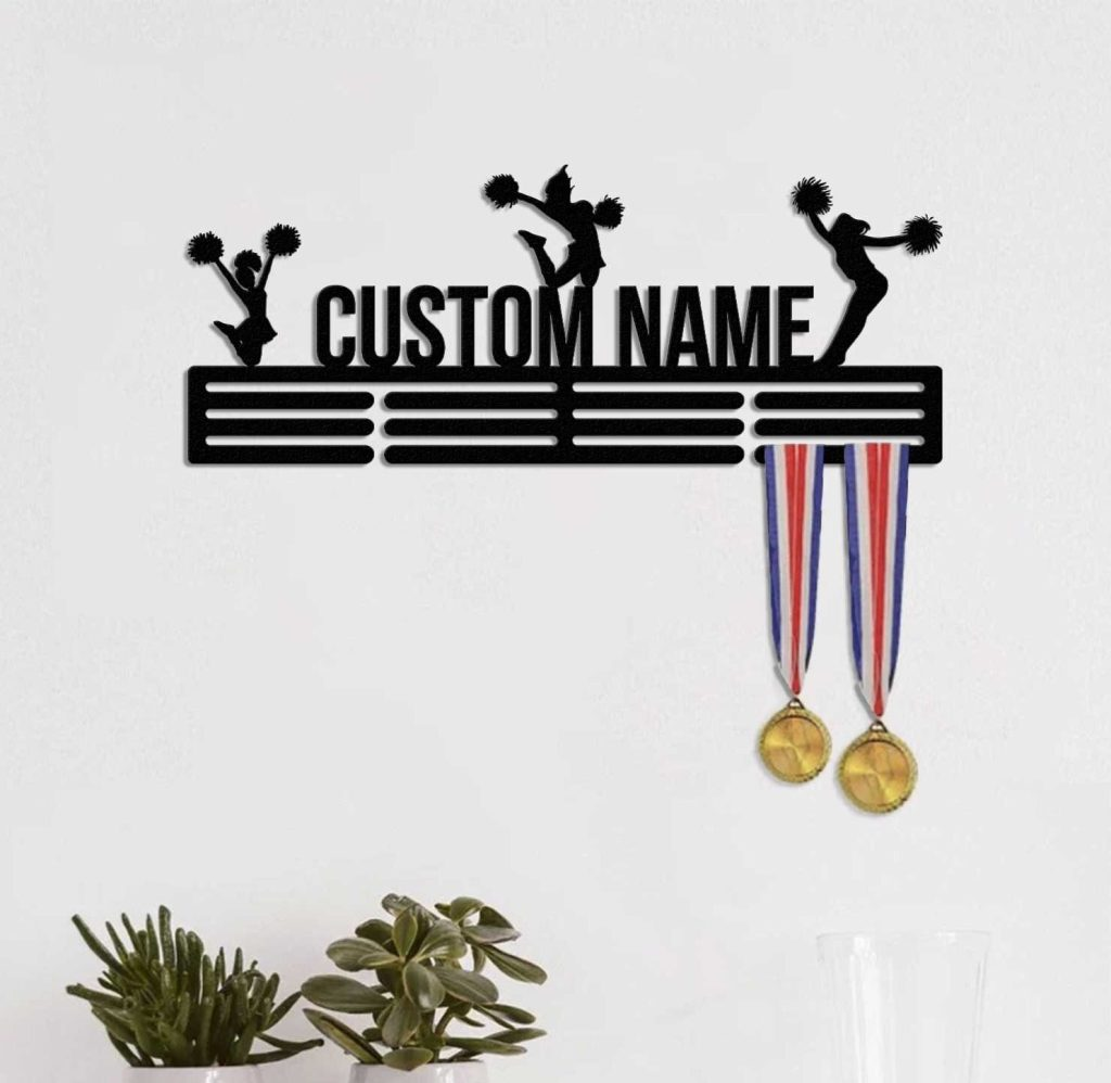 Personalized Cheerleading Home Decor Medal Hanger